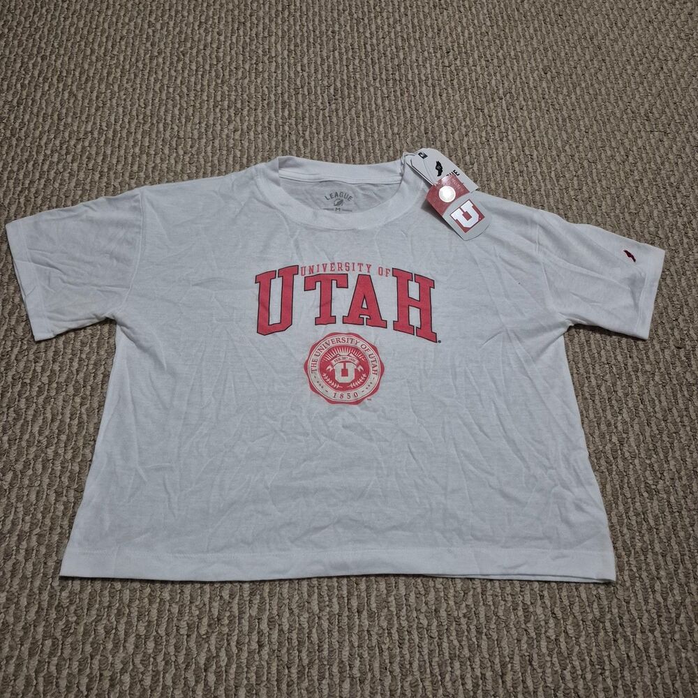 League-Legacy Women's Utah Utes White Intramural Midi T-Shirt Medium